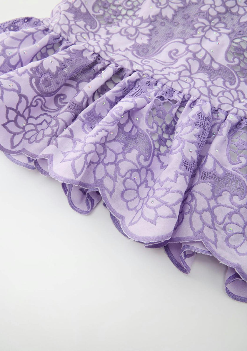 Emmelina Embroidery Mini Dress