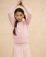 Popcorn Knit Cardigan | Blush