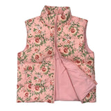 Girls Boho Puffer Vest in Maelle Beauty Roses