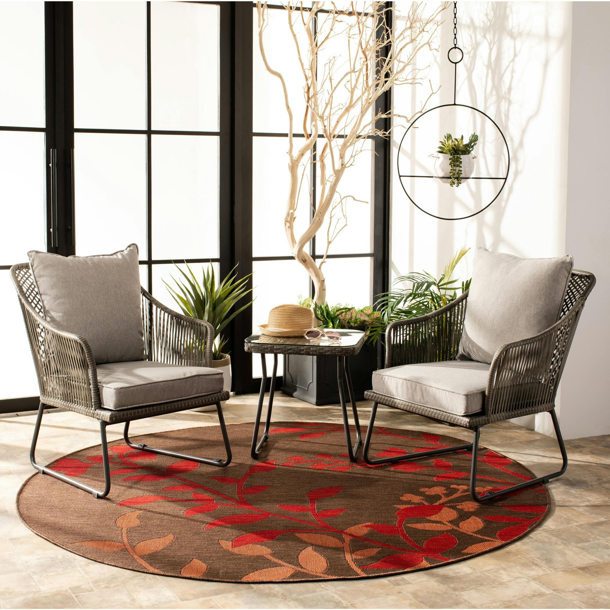 Jensen 3-Piece Rattan Outdoor Lounge Set