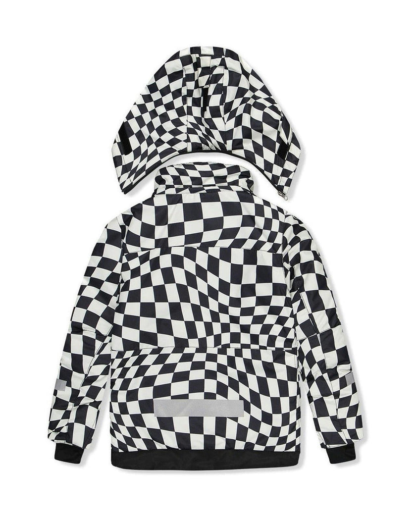 Two Piece Teknik Snowsuit White Checkered Print