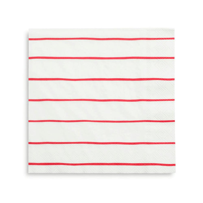 Candy Apple Frenchie Striped Large Napkins