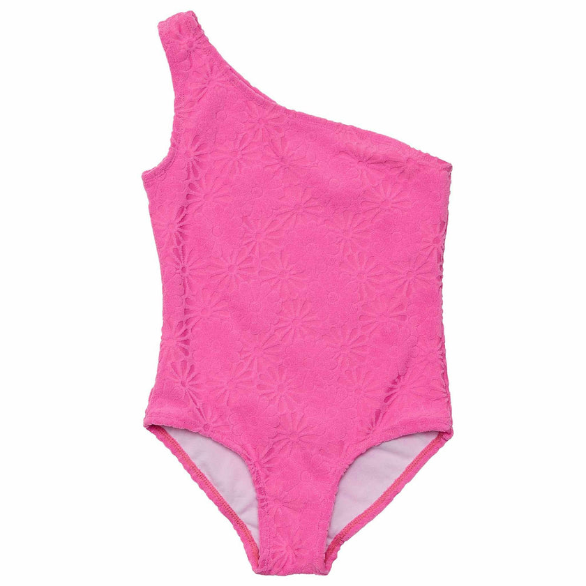 Plush Terry UPF50+ One Shoulder Swimsuit