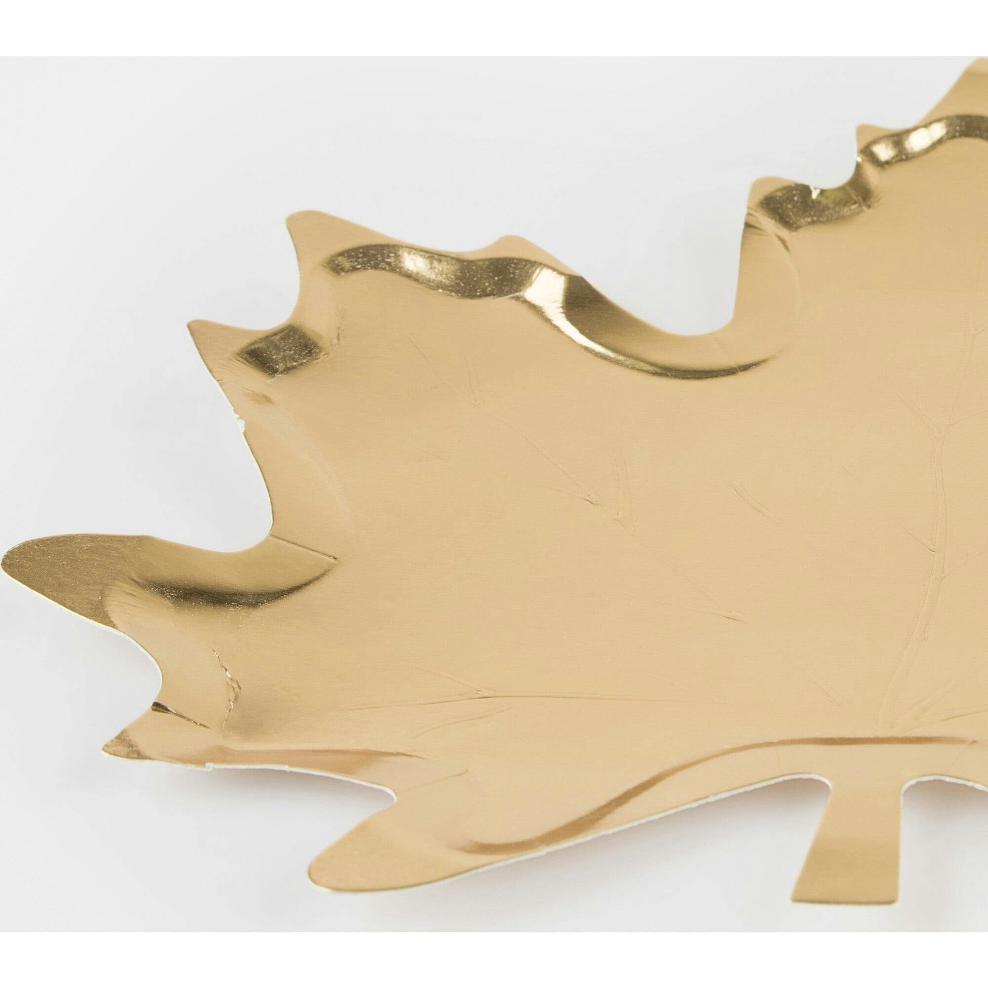 Gold Maple Leaf Plates