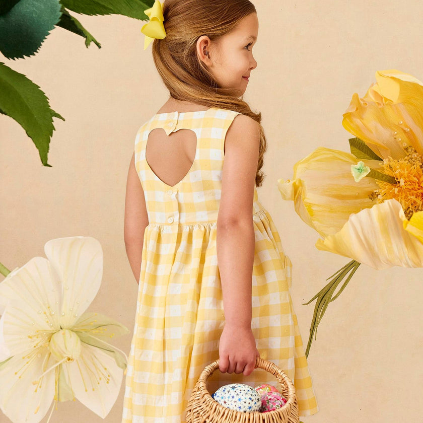 Valentina Heart Dress in Yellow