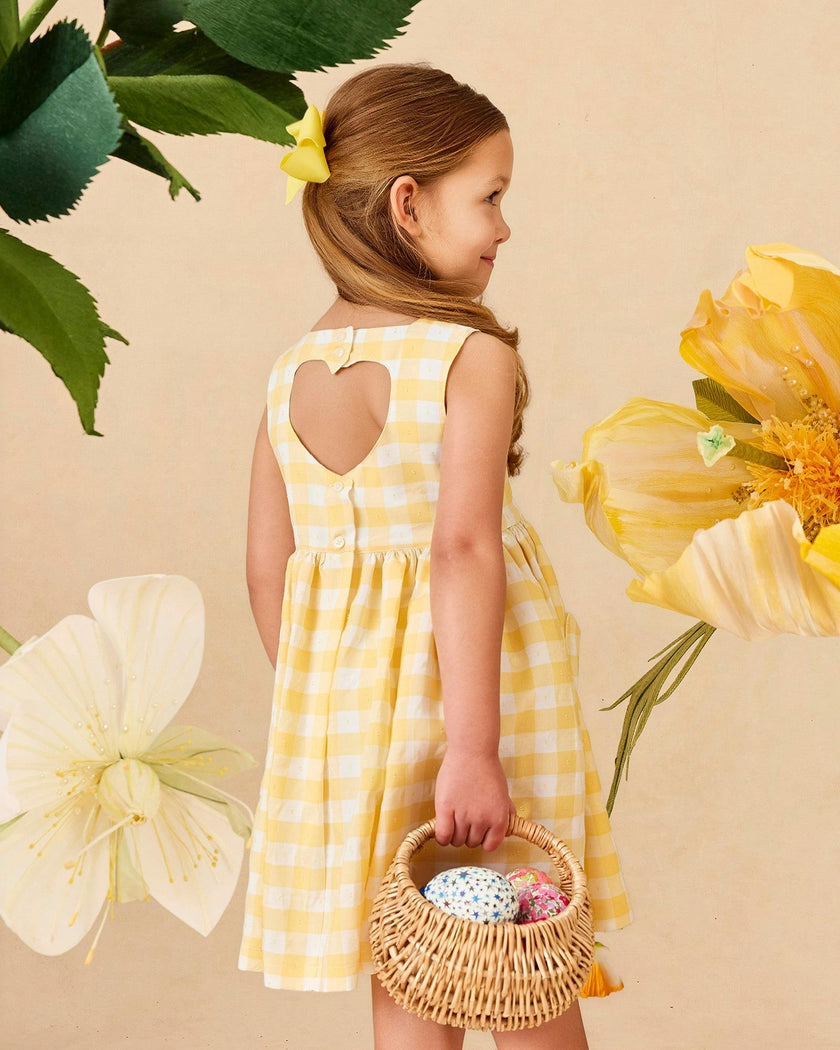 Valentina Heart Dress in Yellow