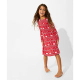 Polar Isle Red Bamboo Girls' Long Sleeve Dress