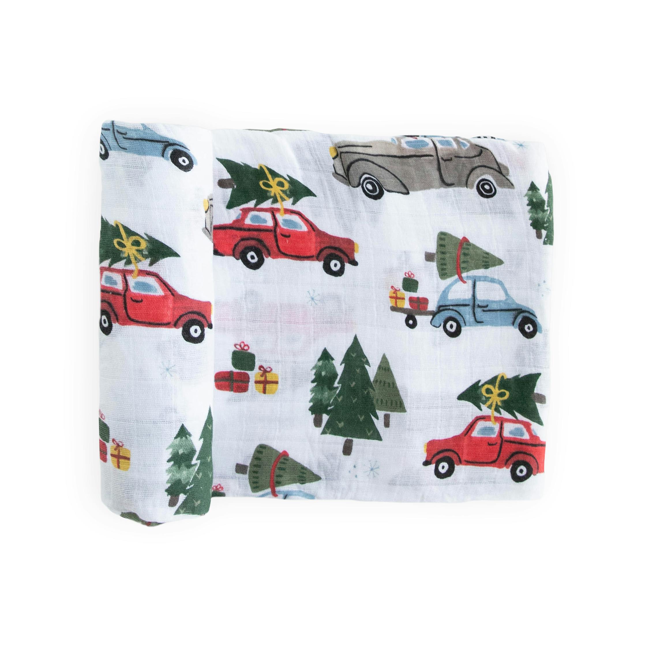 Cotton Muslin Swaddle Blanket - Holiday Haul