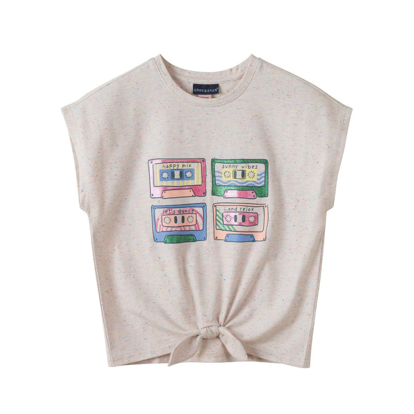 Tie Front Graphic Tee | White Cassette