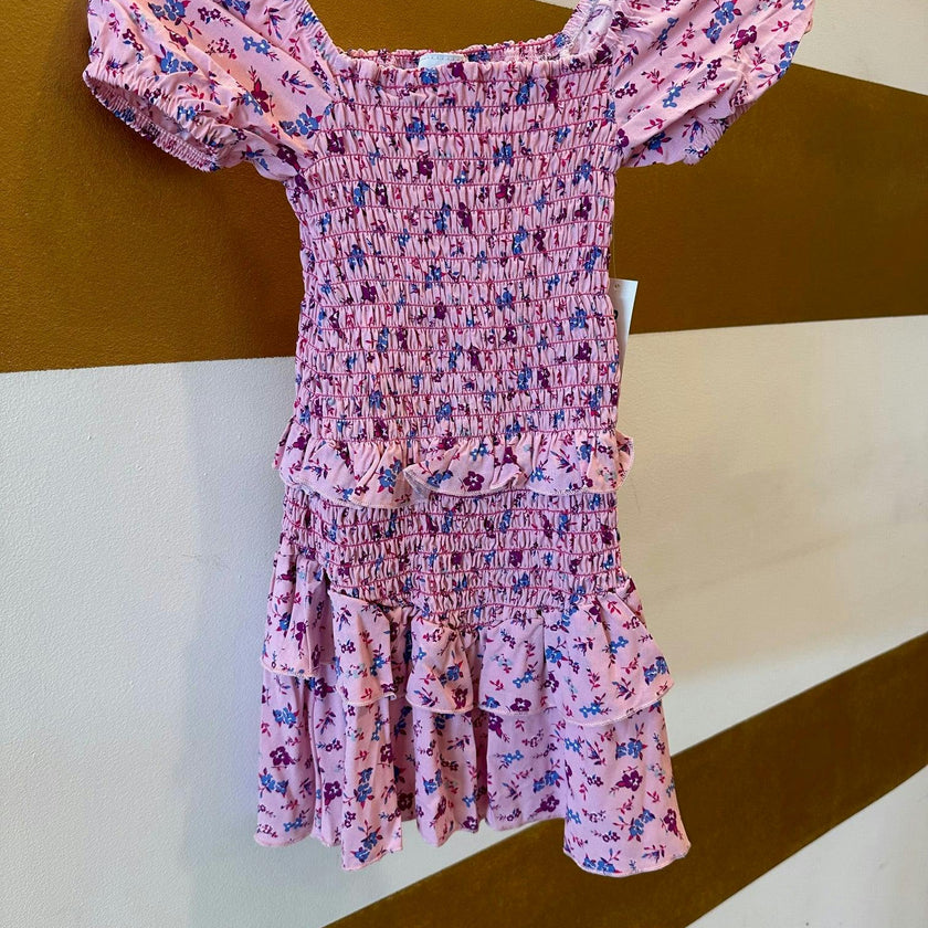 Kids Amber Smocked Ruffle Dress