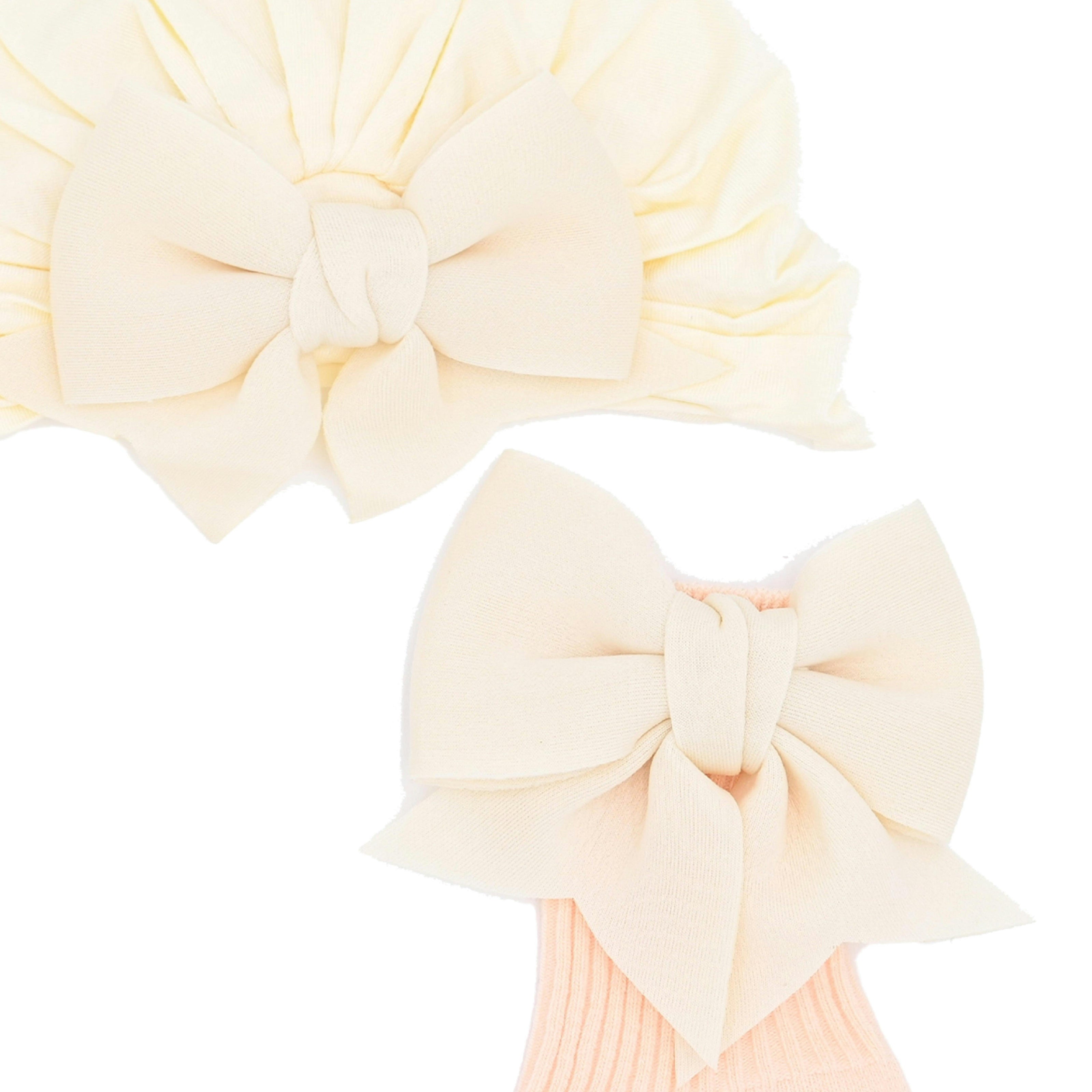 Floral Turban Hat & Sock Set