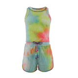 Tie Dye Velour Gem Short Set