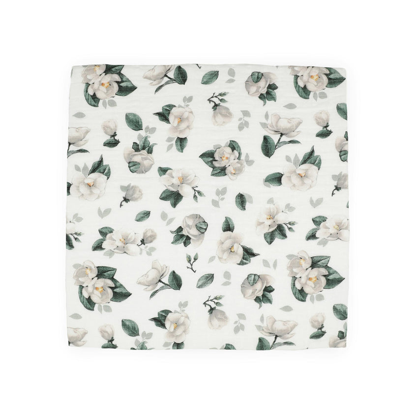 Organic Cotton Muslin Swaddle Blanket - Magnolia