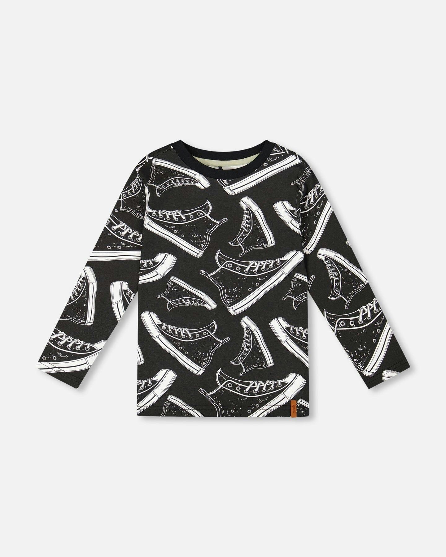 Long Sleeve Organic Cotton Allover Print Tee