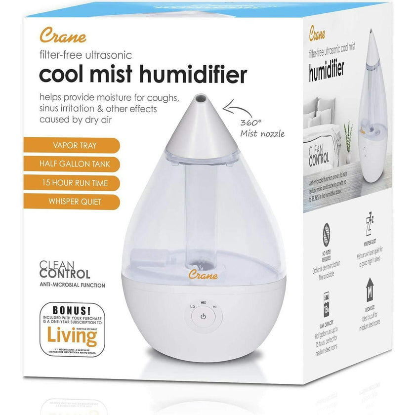 Droplet Cool-Mist Humidifier with Vapor Tray