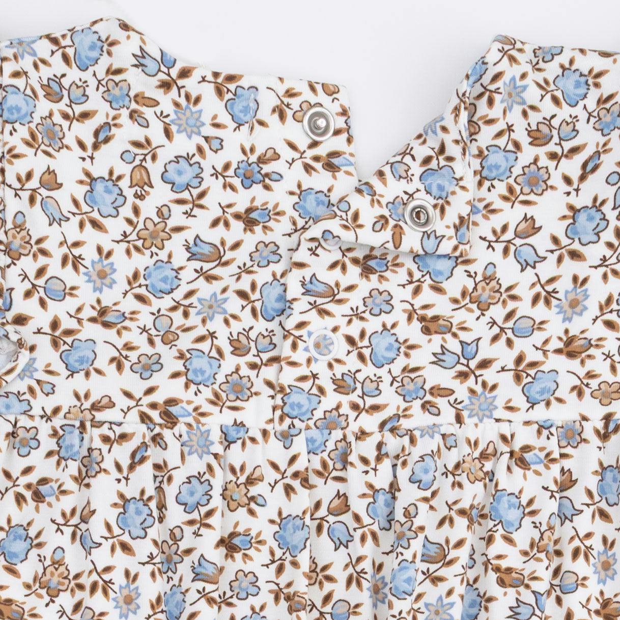 Hazel Floral - Ruffle Sleeve Snap Romper