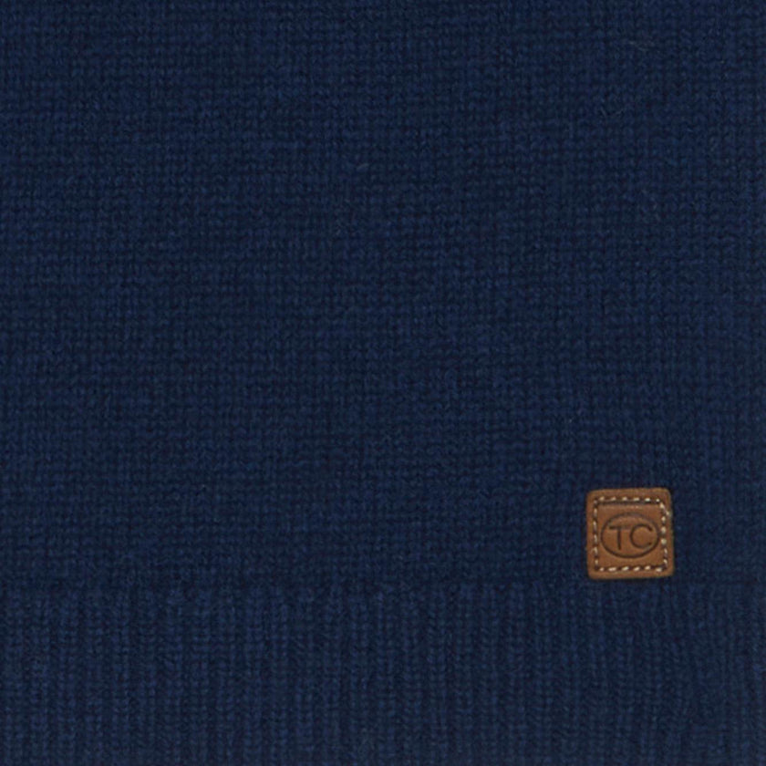 TARTINE ET CHOCOLAT WOOL ROUND NECK SWEATSHIRT - MARINE AND BROWN