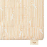 Clementine Carrot Stripe Cotton Quilted Change Pad Cover