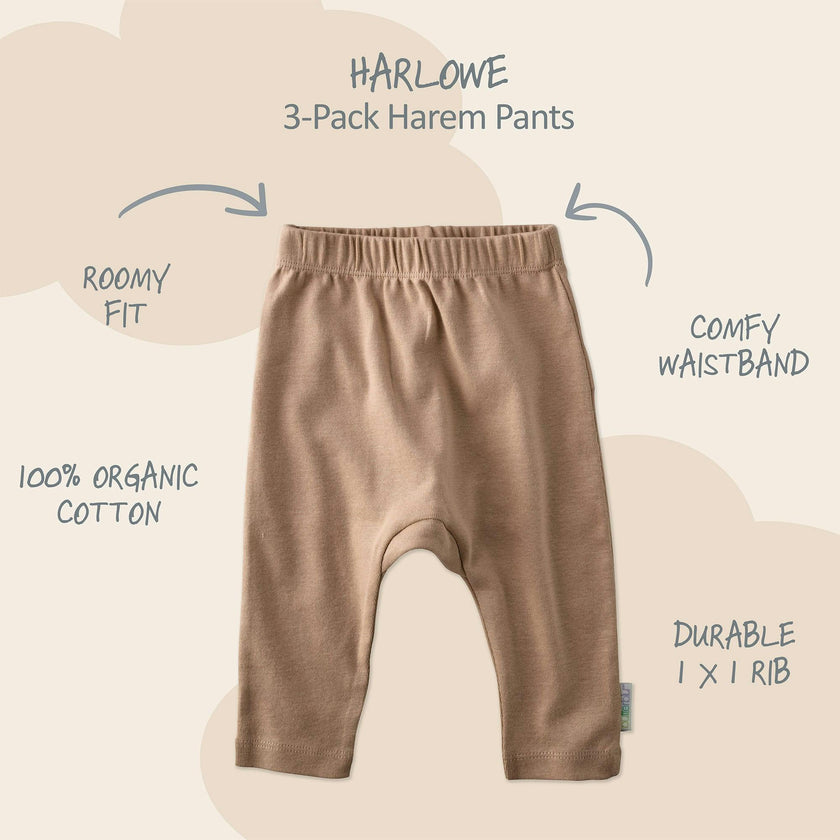 HARLOWE 3-Pack Harem Baby Pants