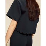 Ella Bonded Scallop Top