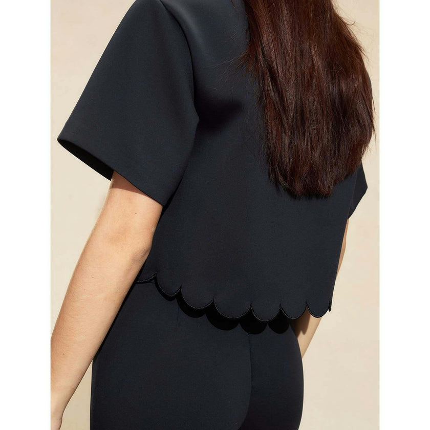 Ella Bonded Scallop Top