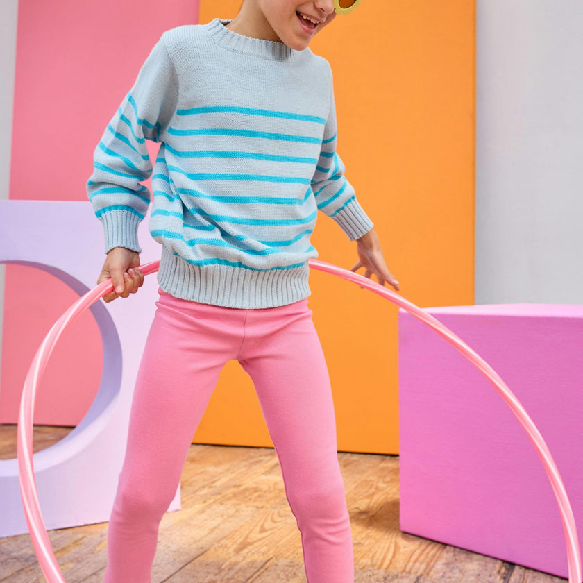 Striped Sweater - Aqua