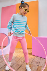 Striped Sweater - Aqua