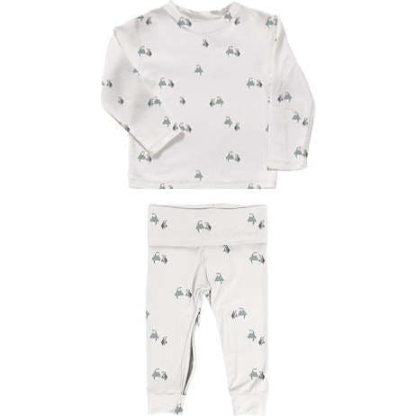 Footie Pajama Two-Piece, Grey