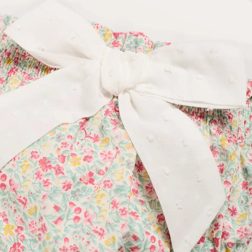 Adelaide Floral Bow Detail Bloomers in Pink (1mth-2yrs)