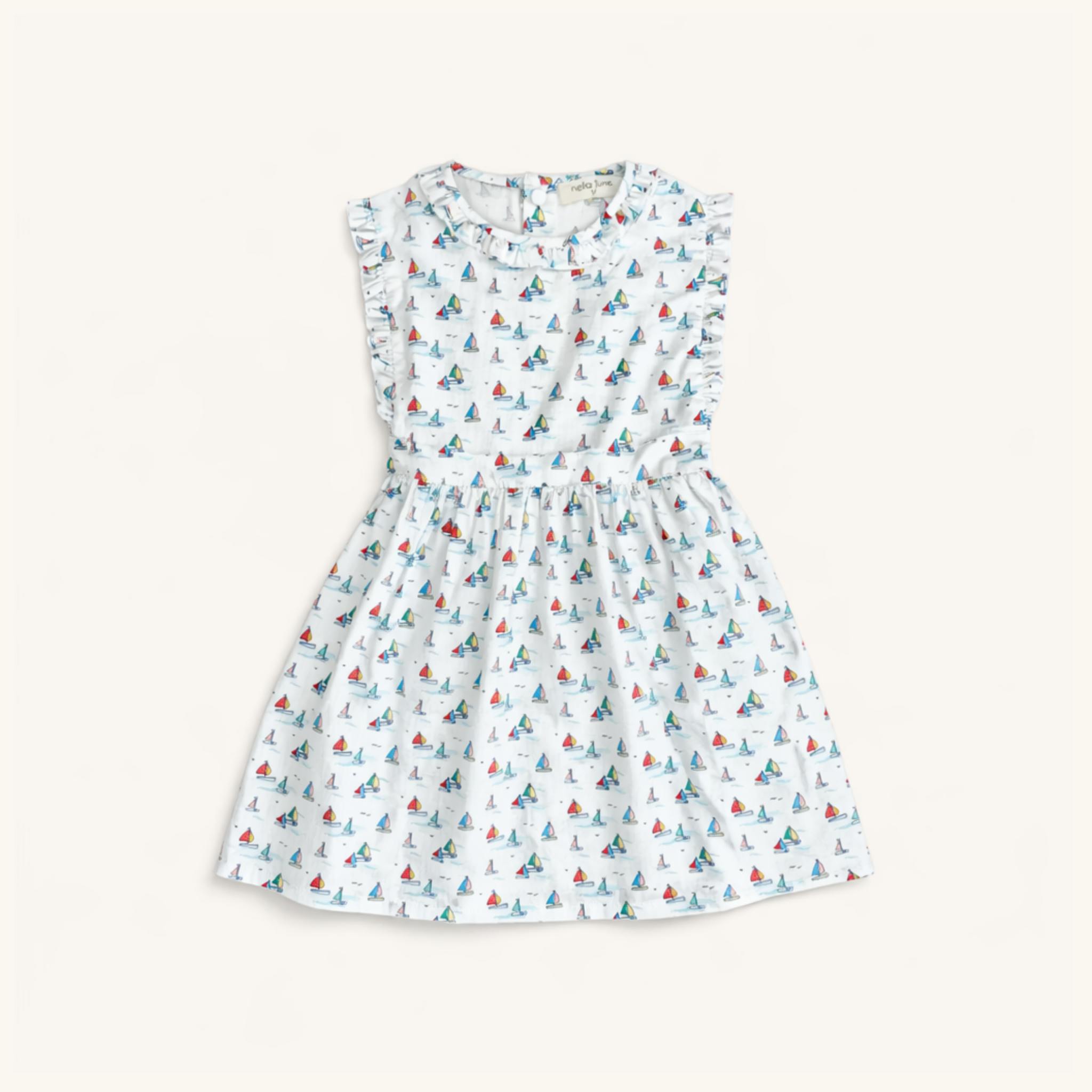 Ruffle Sundress in Sailboats