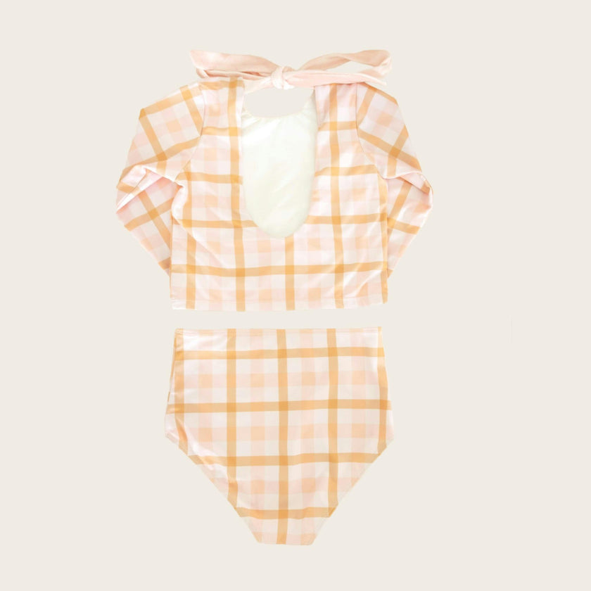 Sunkissed Plaid Two Piece Long Sleeve