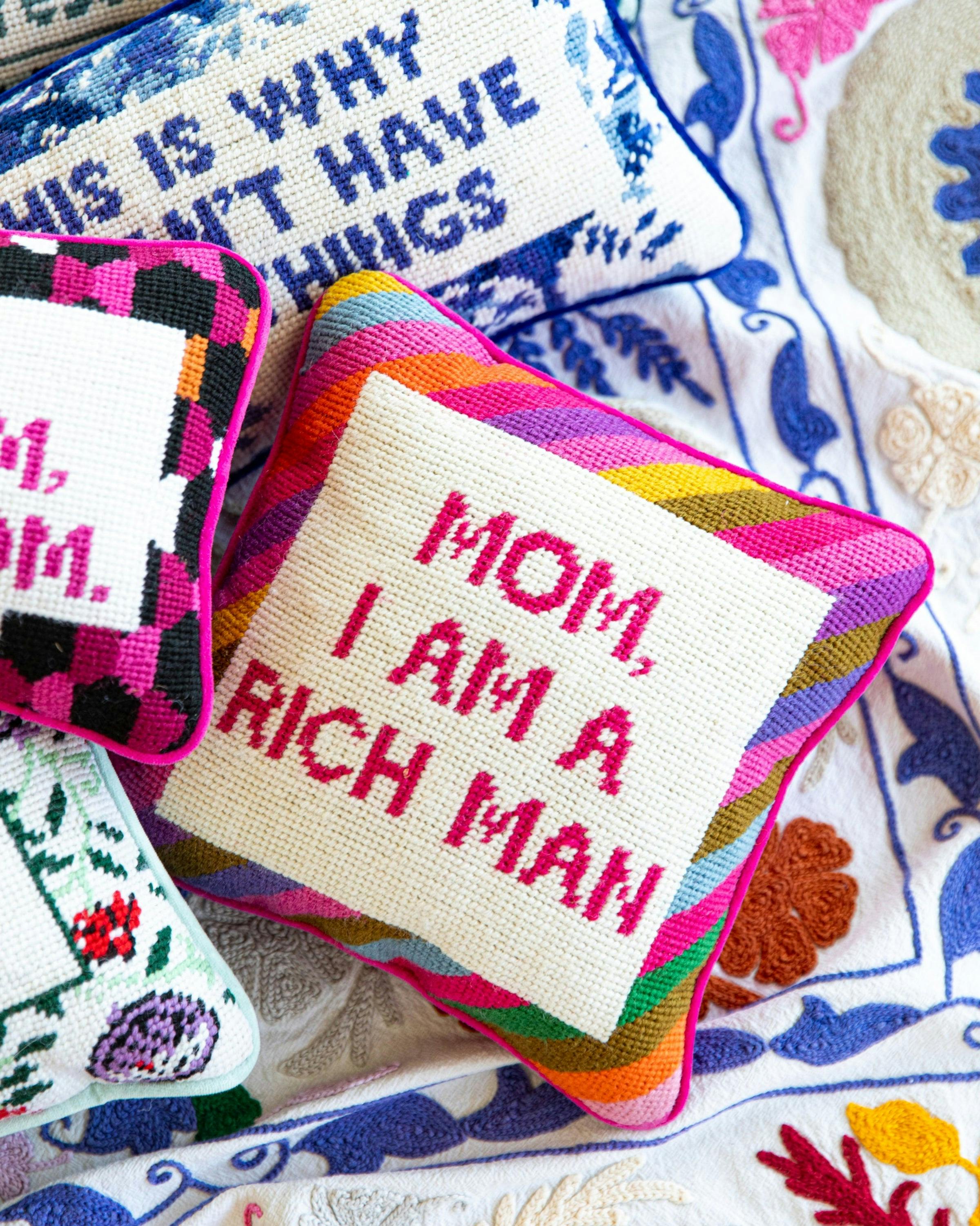 Furbish Studio Needlepoint Pillow - Thumbnail 4
