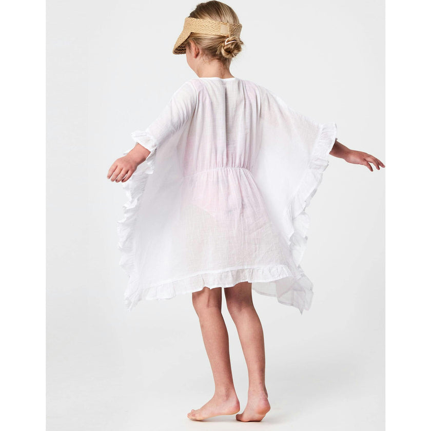 White Frilled Cover Up