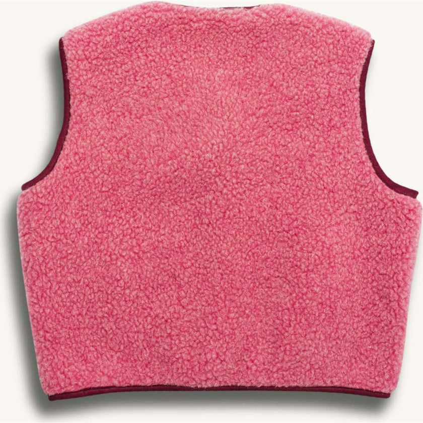 adult merino wool vest - dusty pink