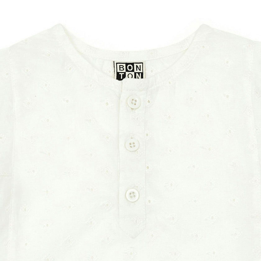 BONTON Classic Eyelet Cotton Baby Shirt