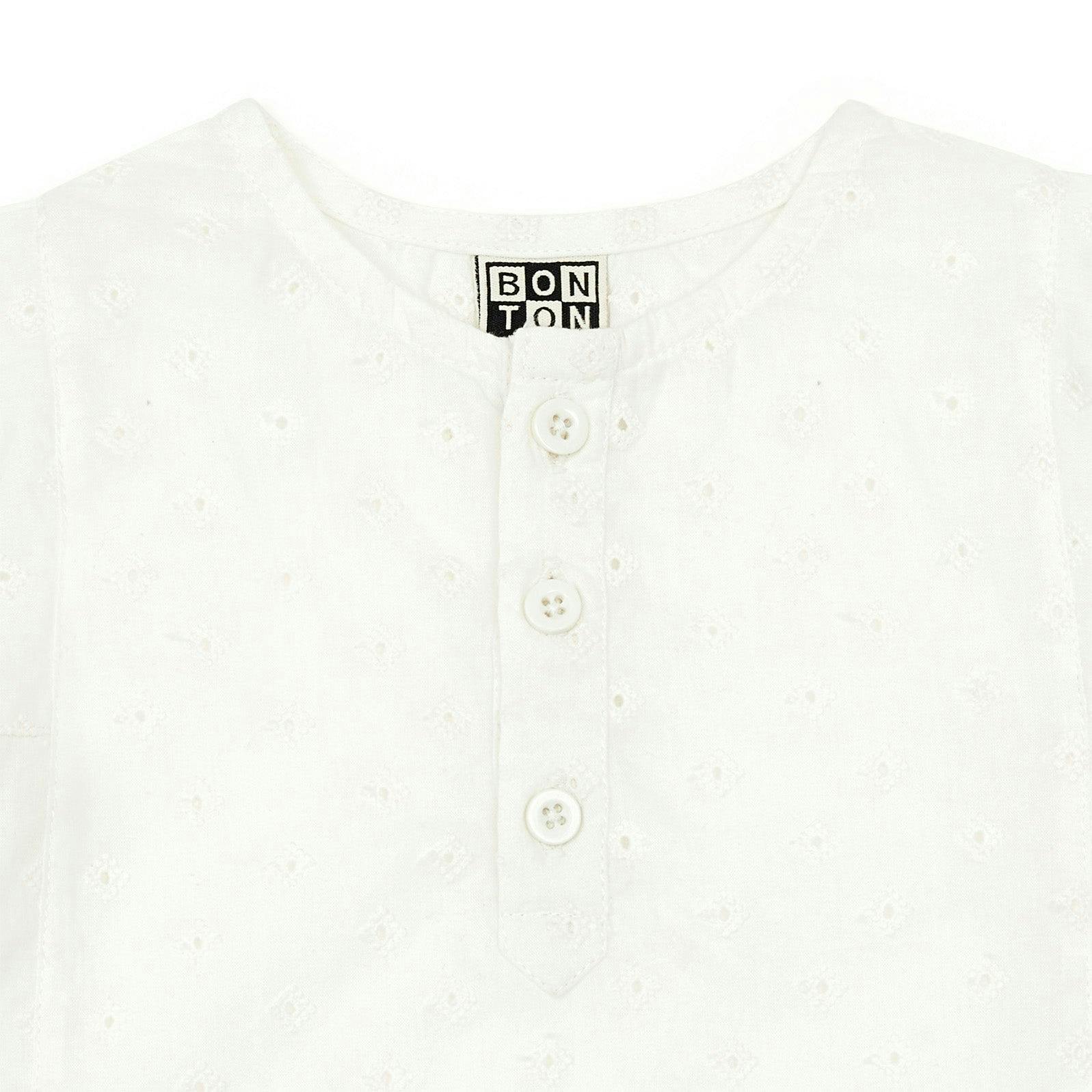 BONTON Classic Eyelet Cotton Baby Shirt