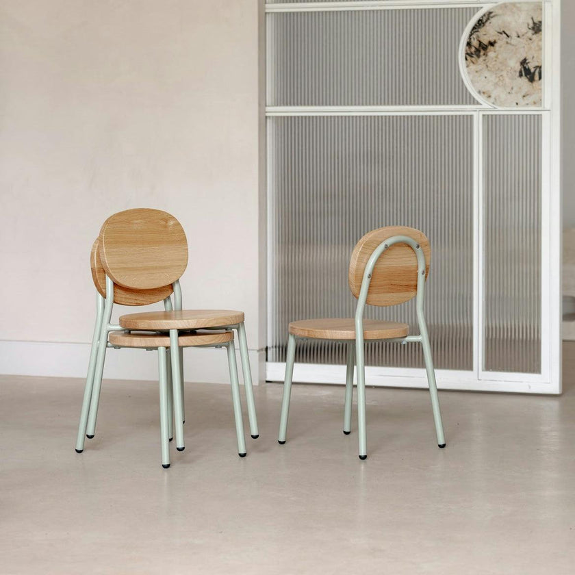 Ottie Stackable Chair - 12" Seat Height - Sage