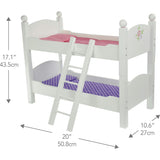 Olivia'S Little World 18" Doll Wooden Convertible Bunk Bed