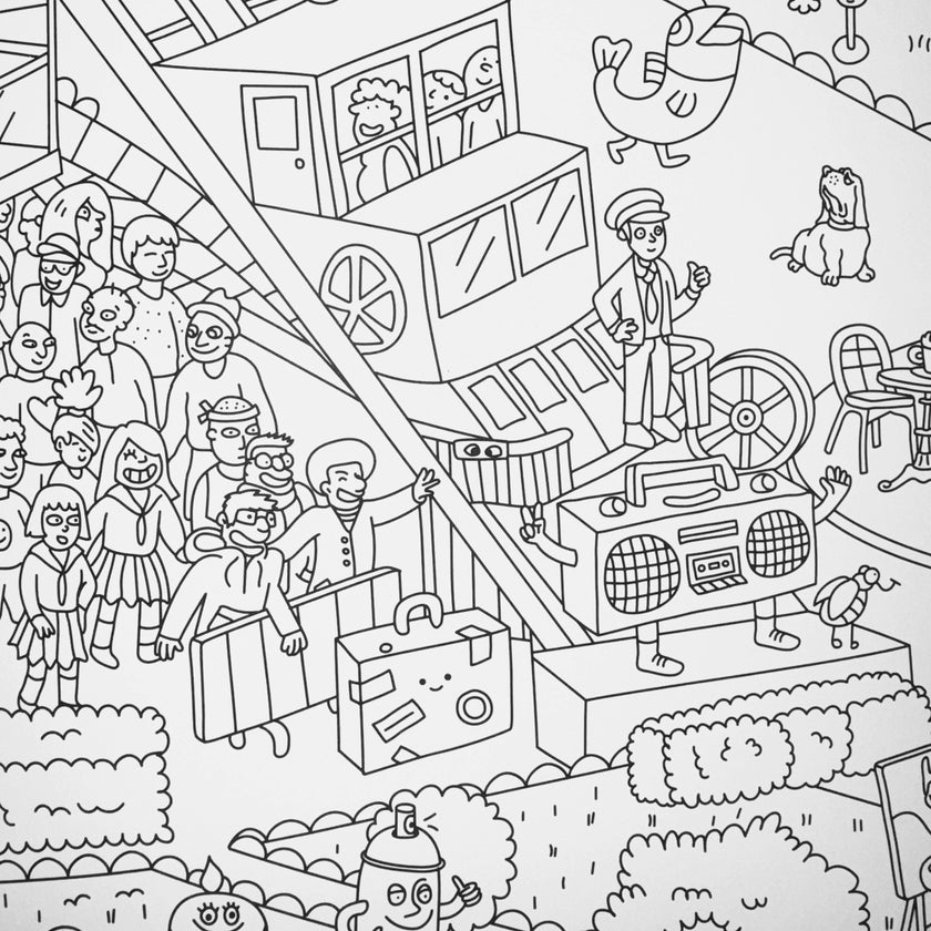 EIFFEL TOWER COLORING POSTER
