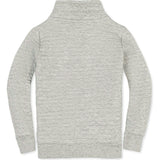 Long Sleeve Quilted Half Zip Pullover with Pocket, Grey