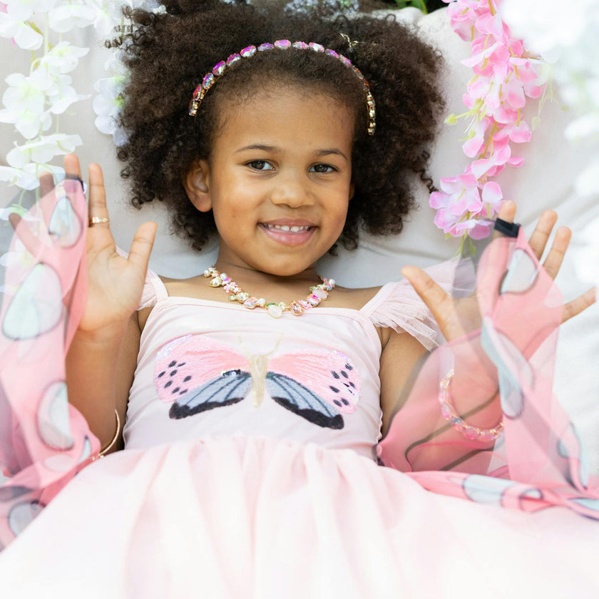 Sequins Secret Butterfly Twirl Dress with Wings