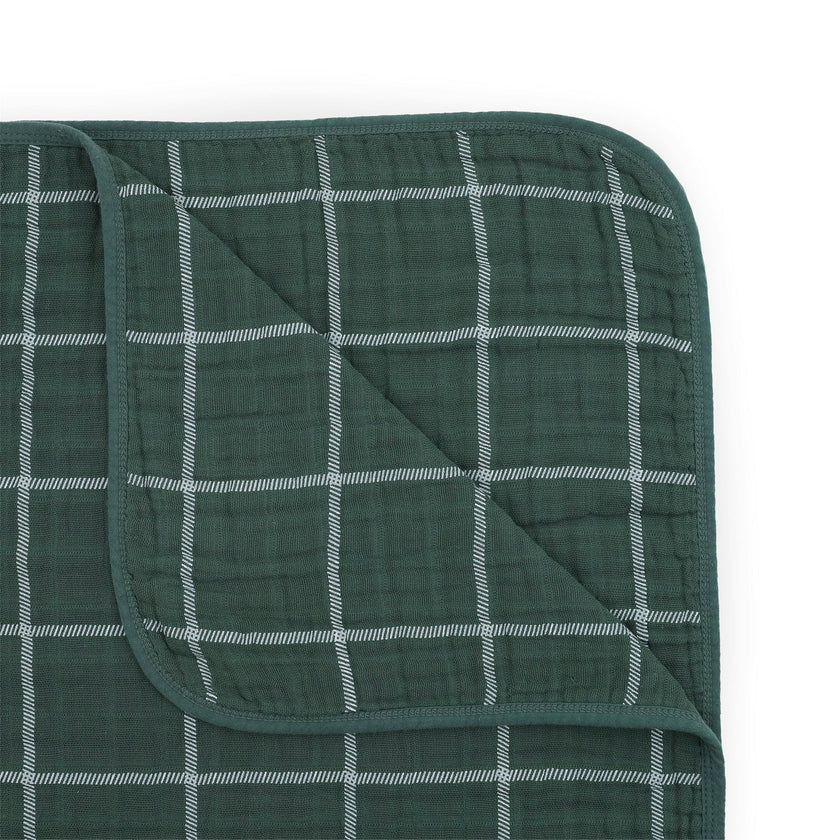 Original Cotton Muslin Quilt - Evergreen Plaid