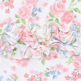 Cute Little Roses - 2 Way Ruffle Back Zipper Footie