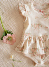 Pointelle Skirt Onesie in Parfait Pink