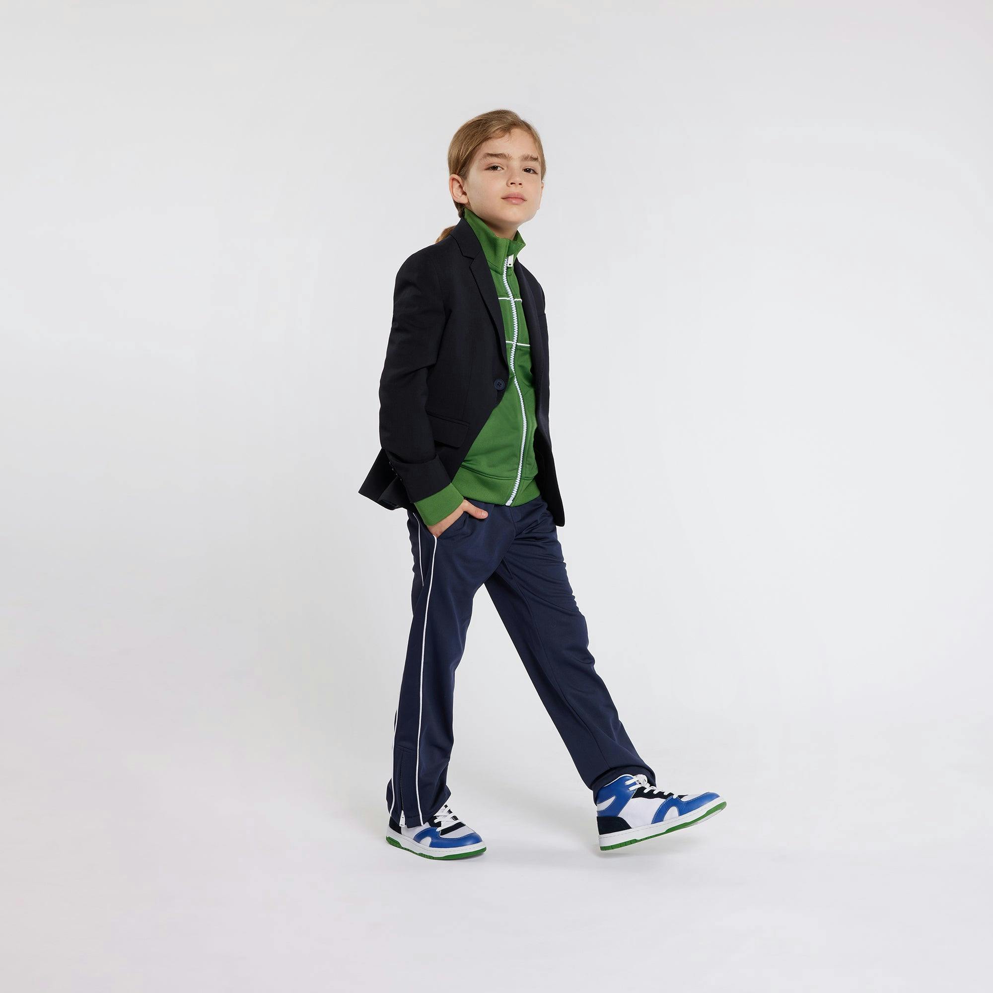 Green Logo Zip Up Sweatshirt