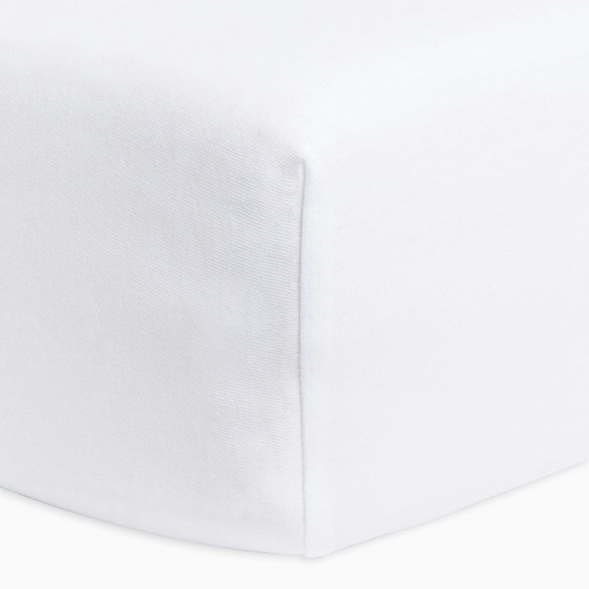 Poplin Fitted Crib Sheet Ivory