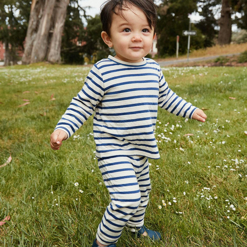 Andy Baby Legging, Navy Stripe