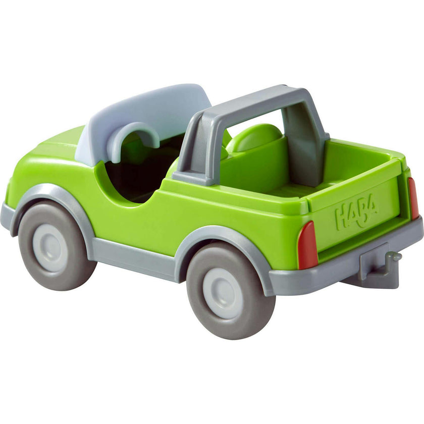 Little Friends Out and About Playset with 2 Toy Figures and Green Momentum Motor Vehicle