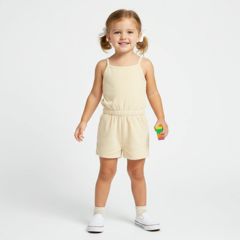 Organic Tank Romper - Butter Yellow