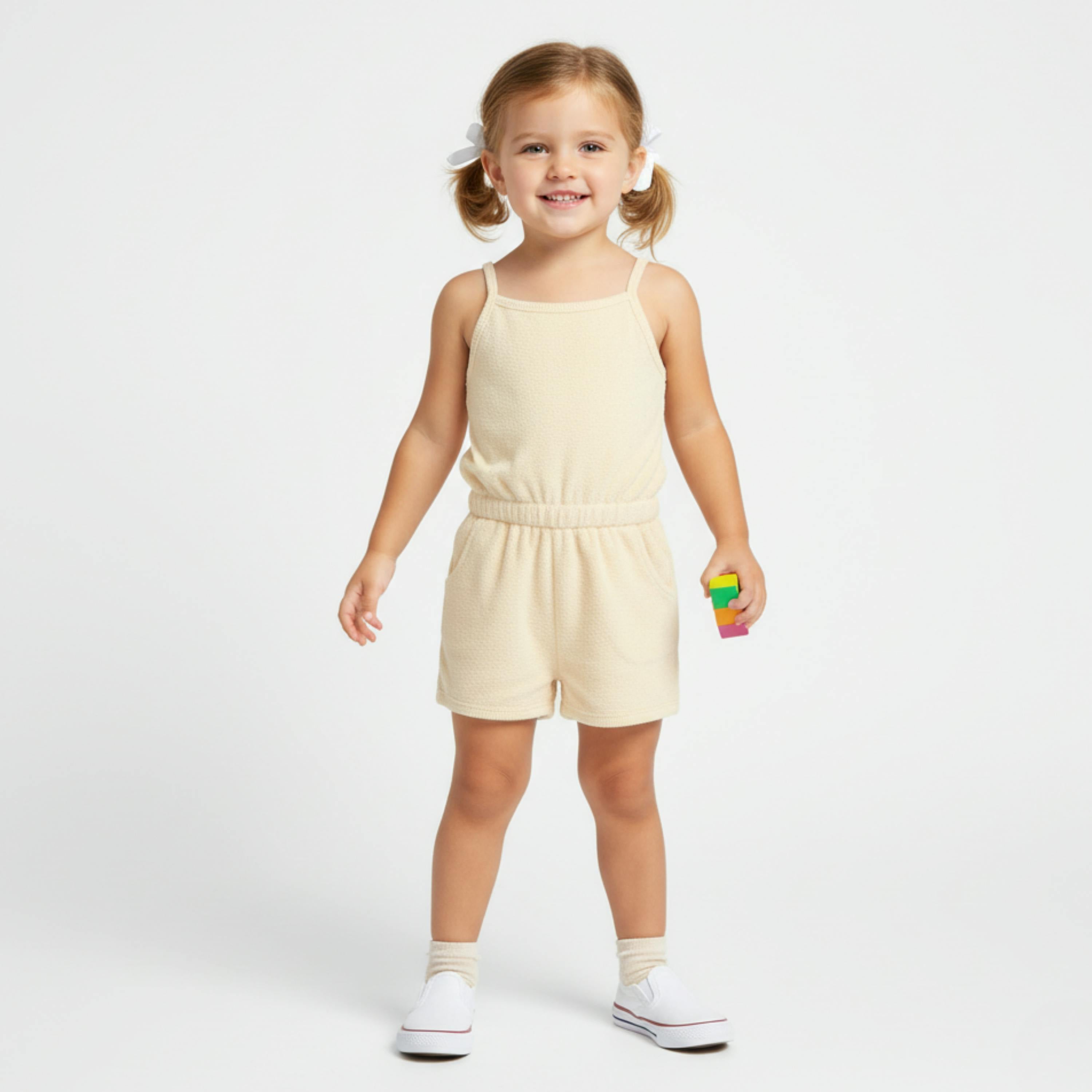 Organic Tank Romper - Butter Yellow